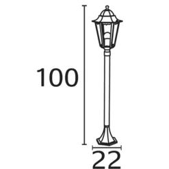 Nordlux Cardiff væglampe udendørs down sort