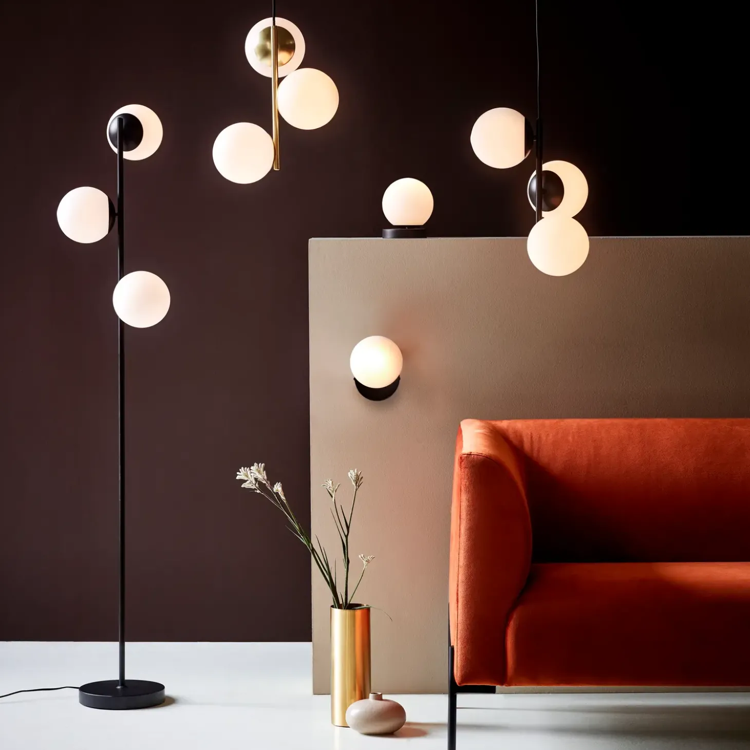 Nordlux Lilly pendel sort/opal