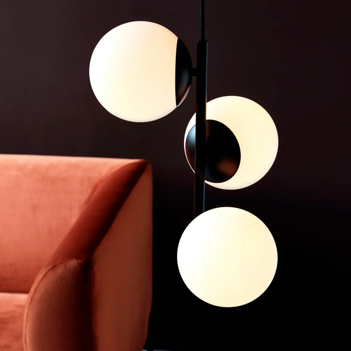 Nordlux Lilly pendel sort/opal