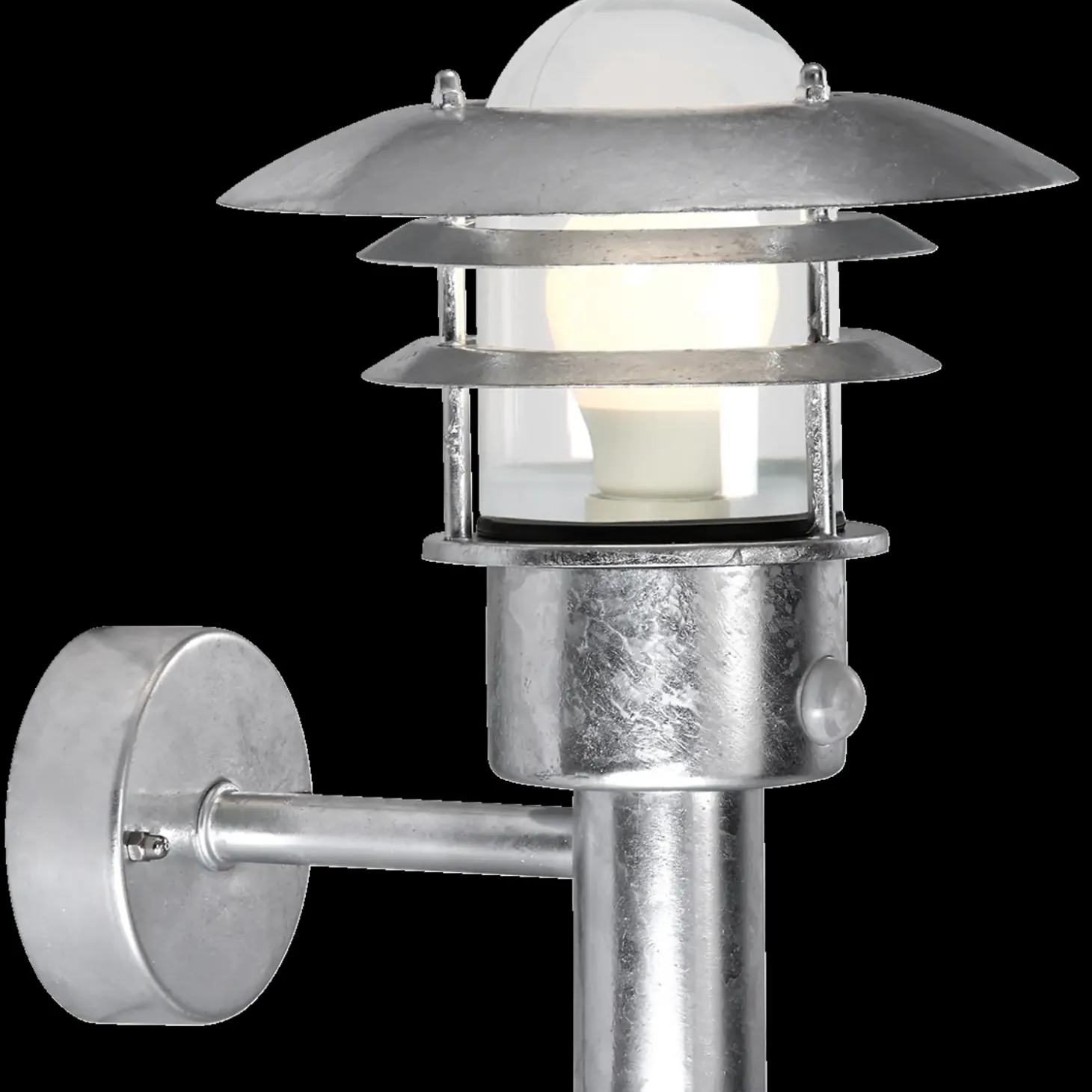 Nordlux Lønstrup 22 væglampe med sensor galvaniseret