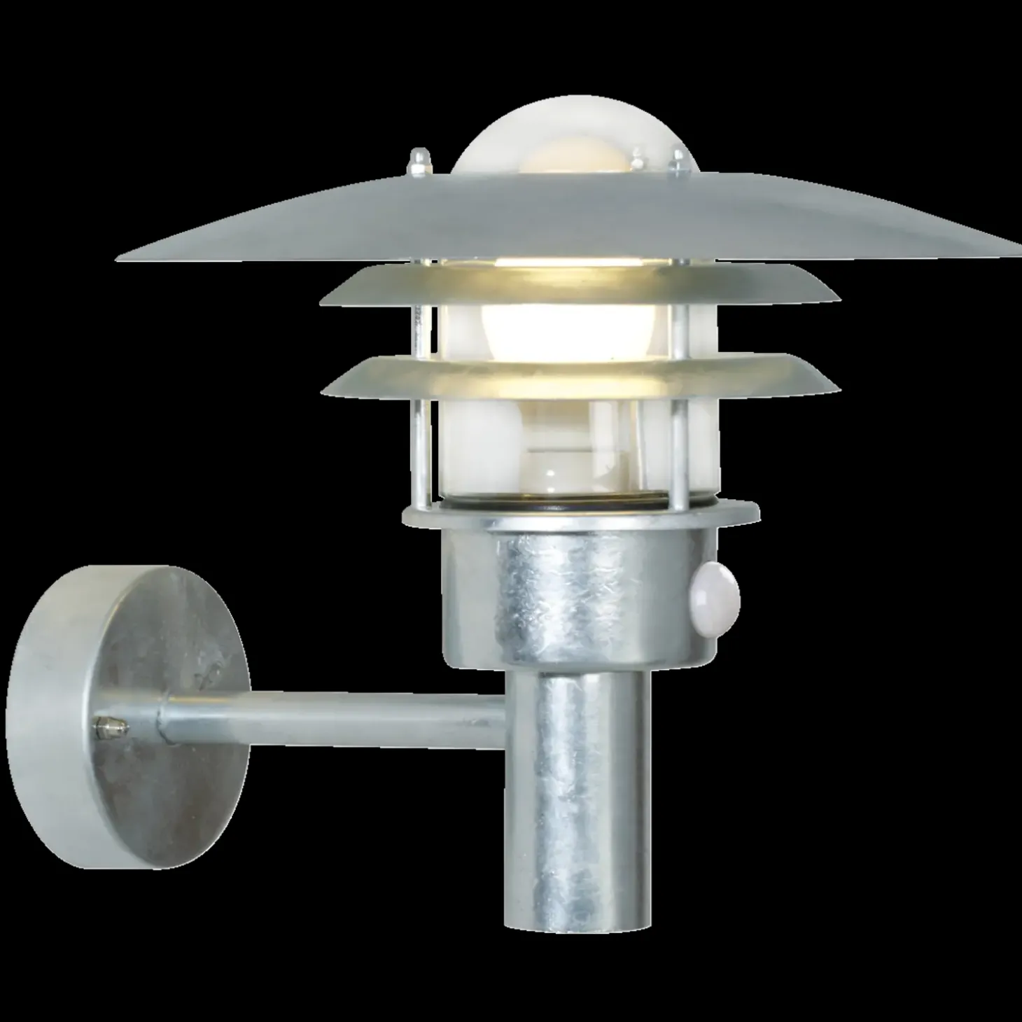 Nordlux Lønstrup 22 væglampe med sensor galvaniseret