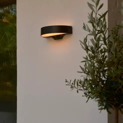 Nordlux Monay Round solar væglampe sort