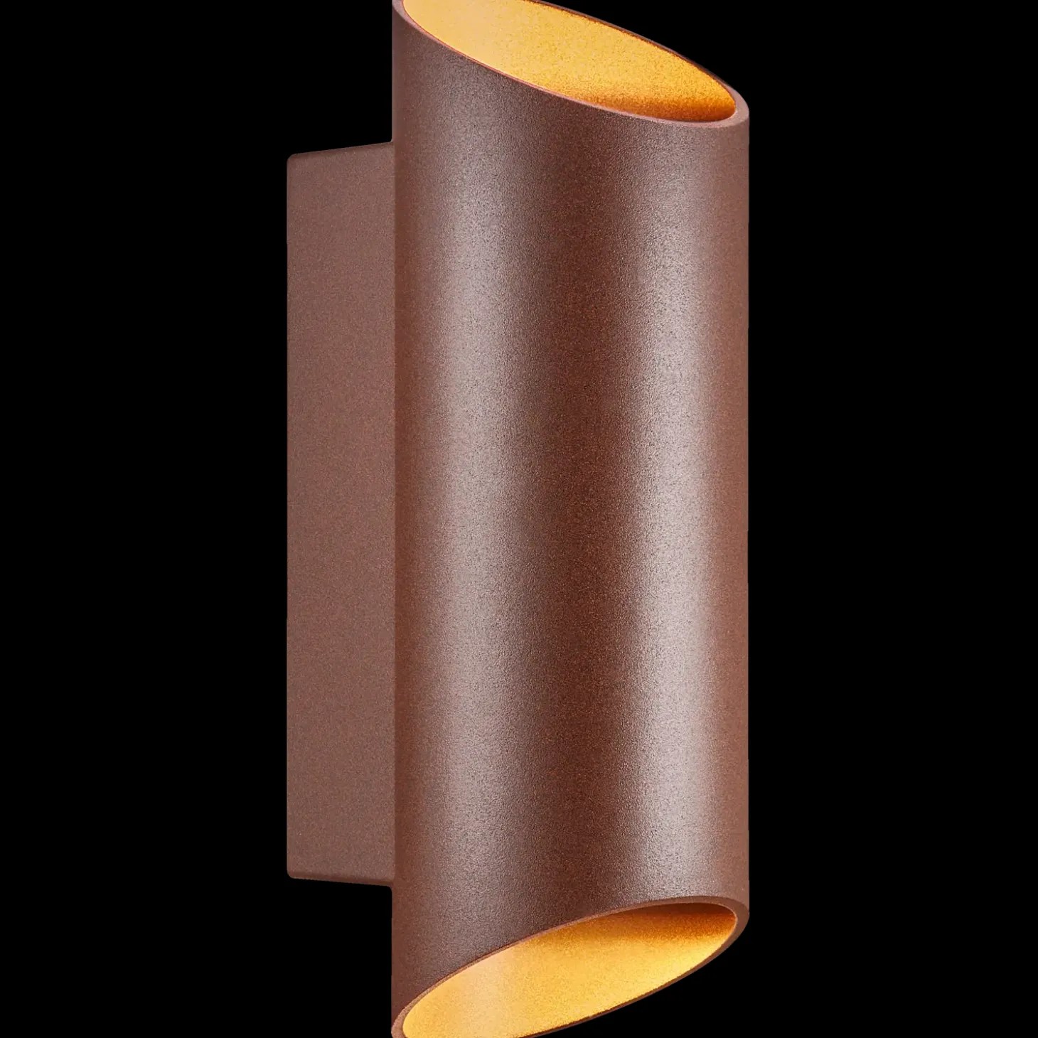 Nordlux Nico Round udendørs væglampe rustfarvet