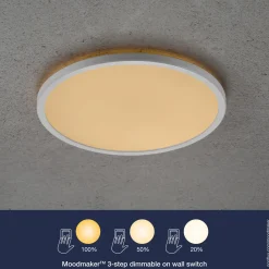 Nordlux Oja 2700K LED plafond 18W 3-trin dæmpbar hvid
