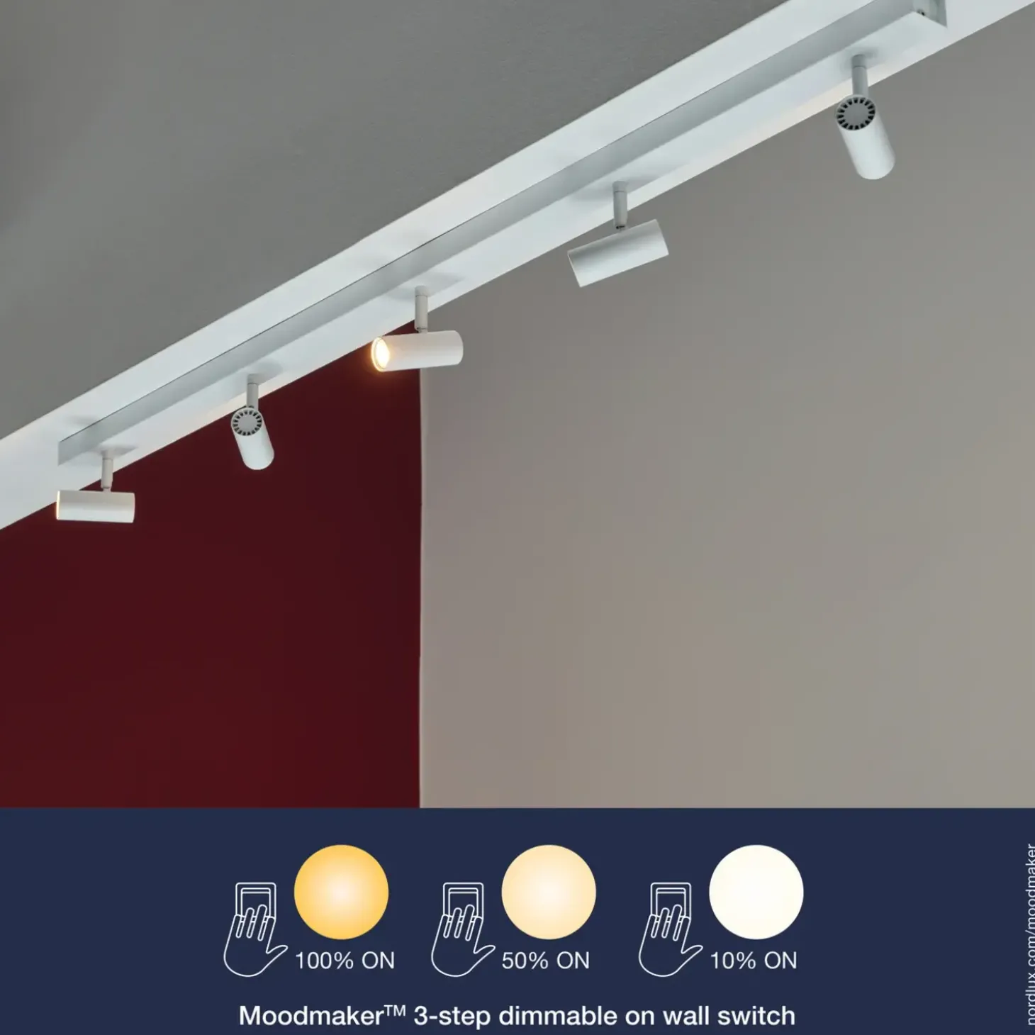 Nordlux Omari 5-spot loftlampe hvid