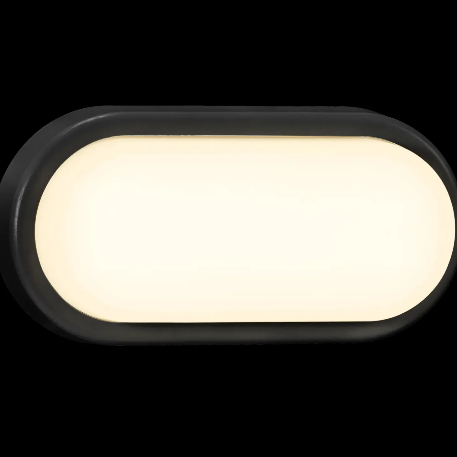 Nordlux oval udendørs væglampe sort