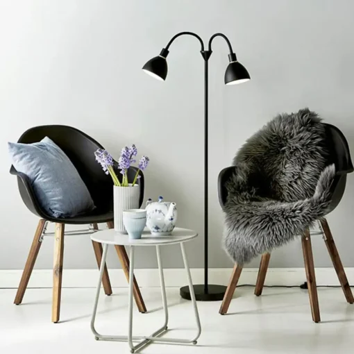 Nordlux Ray dobb. gulvlampe E14 sort