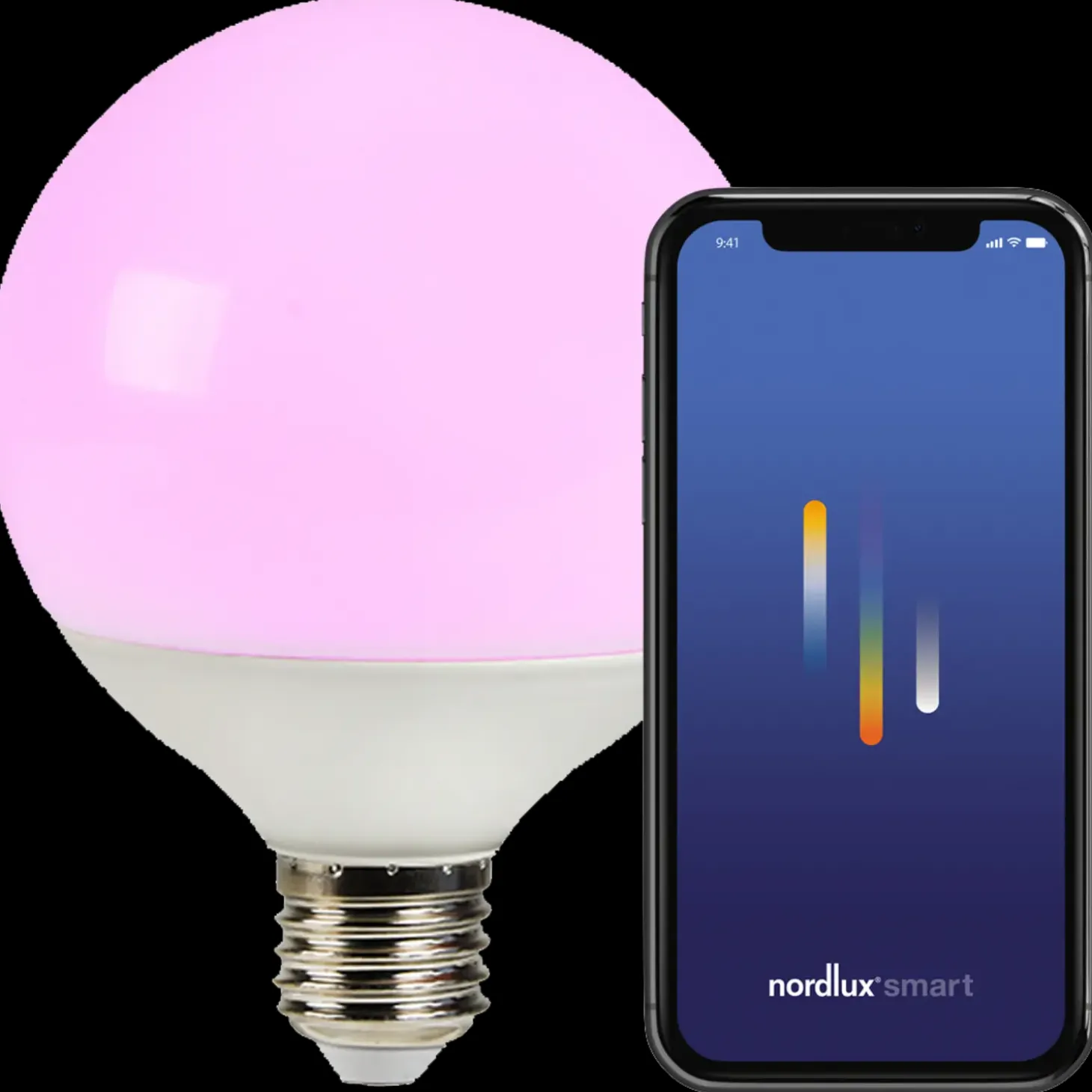 Nordlux smart pære color LED E27 G95 4,7W klar