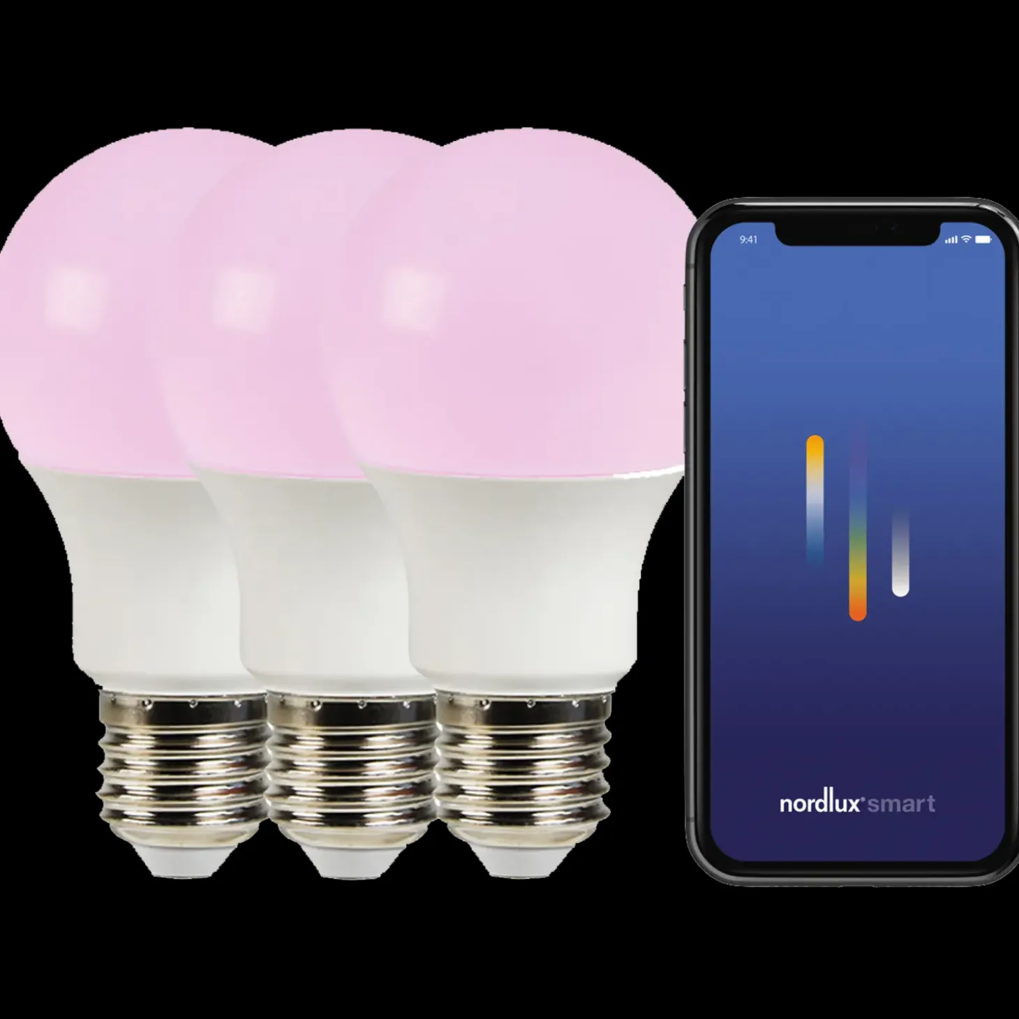 Nordlux smart pære colour LED E27 A60 8W RGB 3 pak