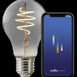 Nordlux smart pære LED E27 A60 4,7W røgfarvet
