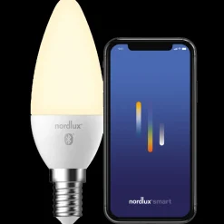 Nordlux smart pære LED E14 C35 4,7W hvid