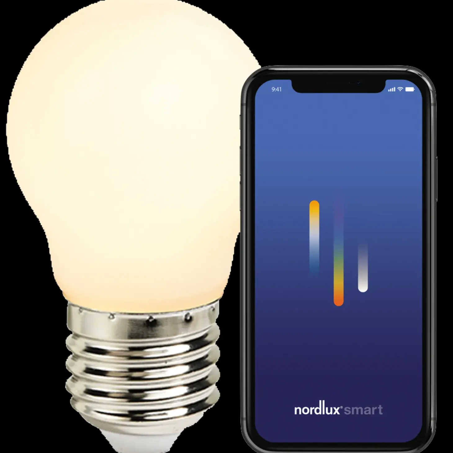 Nordlux smart pære LED E27 filament G45 4,7W hvid
