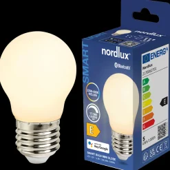 Nordlux smart pære LED E27 filament G45 4,7W hvid