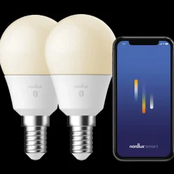 Nordlux smart pære LED E14 G45 4,5W hvid 2 pk