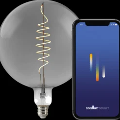 Nordlux smart pære LED E27 G200 4,7W røgfarvet
