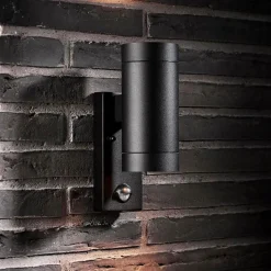 Nordlux Tin Maxi Sensor udendørs væglampe 2 lyskilder sort