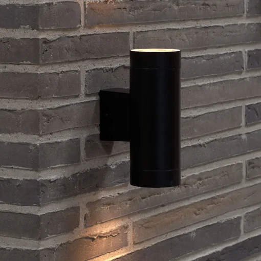 Nordlux Tin Maxi Sensor udendørs væglampe 2 lyskilder sort