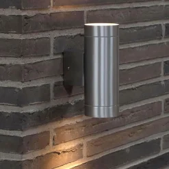 Nordlux Tin Maxi udendørs væglampe 2 lyskilder aluminium