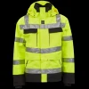 Ocean Åbo Stretch vandtæt arbejdsjakke herre hi-vis gul/sort str. M