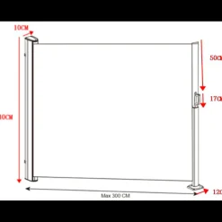 Outfit udtrækssejl 3x4,1 m sort