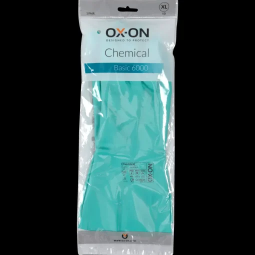 OX-ON Chemical Basic 6000 nitril handske grøn str. CE 10