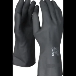 OX-ON Chemical Comfort 6300 latex handske sort str. CE 10