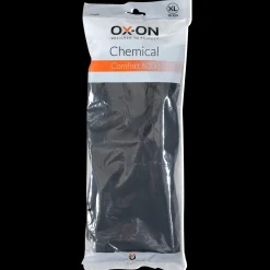 OX-ON Chemical Comfort 6300 latex handske sort str. CE 10