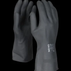 OX-ON Chemical Comfort 6300 latex handske sort str. CE 10