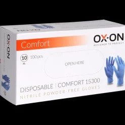OX-ON engangshandsker comfort 15300 str. 10 blå