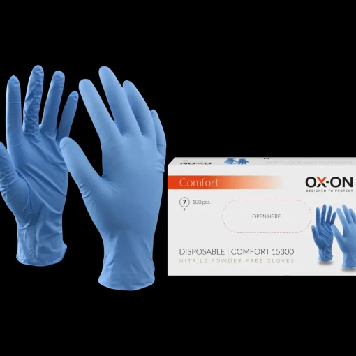 OX-ON engangshandsker comfort 15300 str. 10 blå