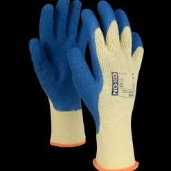 OX-ON Flexible Comfort 1302 handske gul/blå str. CE 08