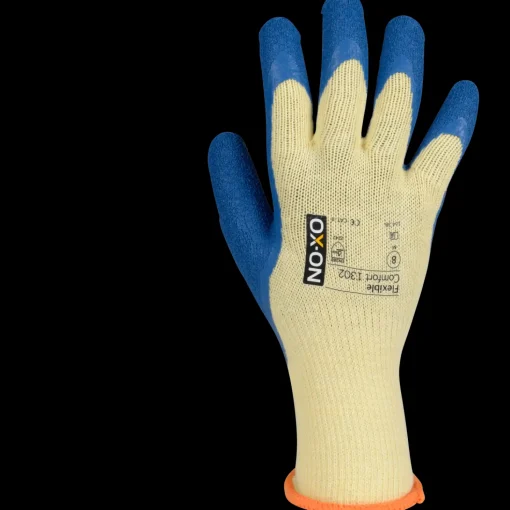 OX-ON Flexible Comfort 1302 handske gul/blå str. CE 08