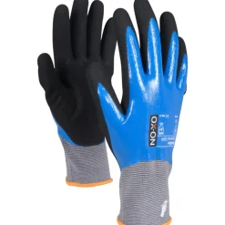 OX-ON Flexible Supreme 1604 vandtæt handske grå/blå/sort str. CE 10