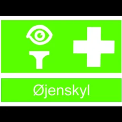 Ox-On oplysningsskilt øjenskyl plast A4