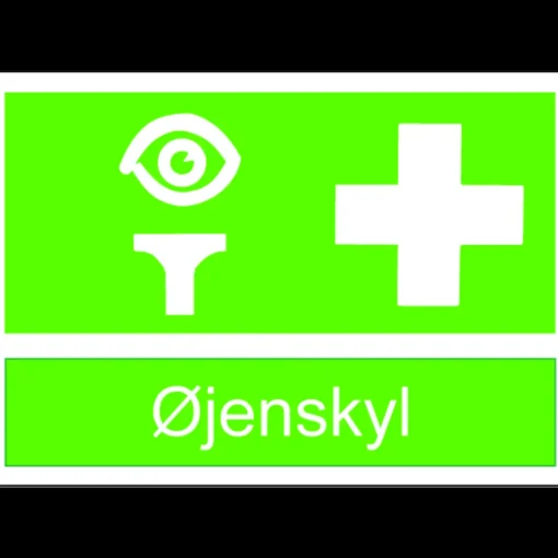 Ox-On oplysningsskilt øjenskyl plast A4