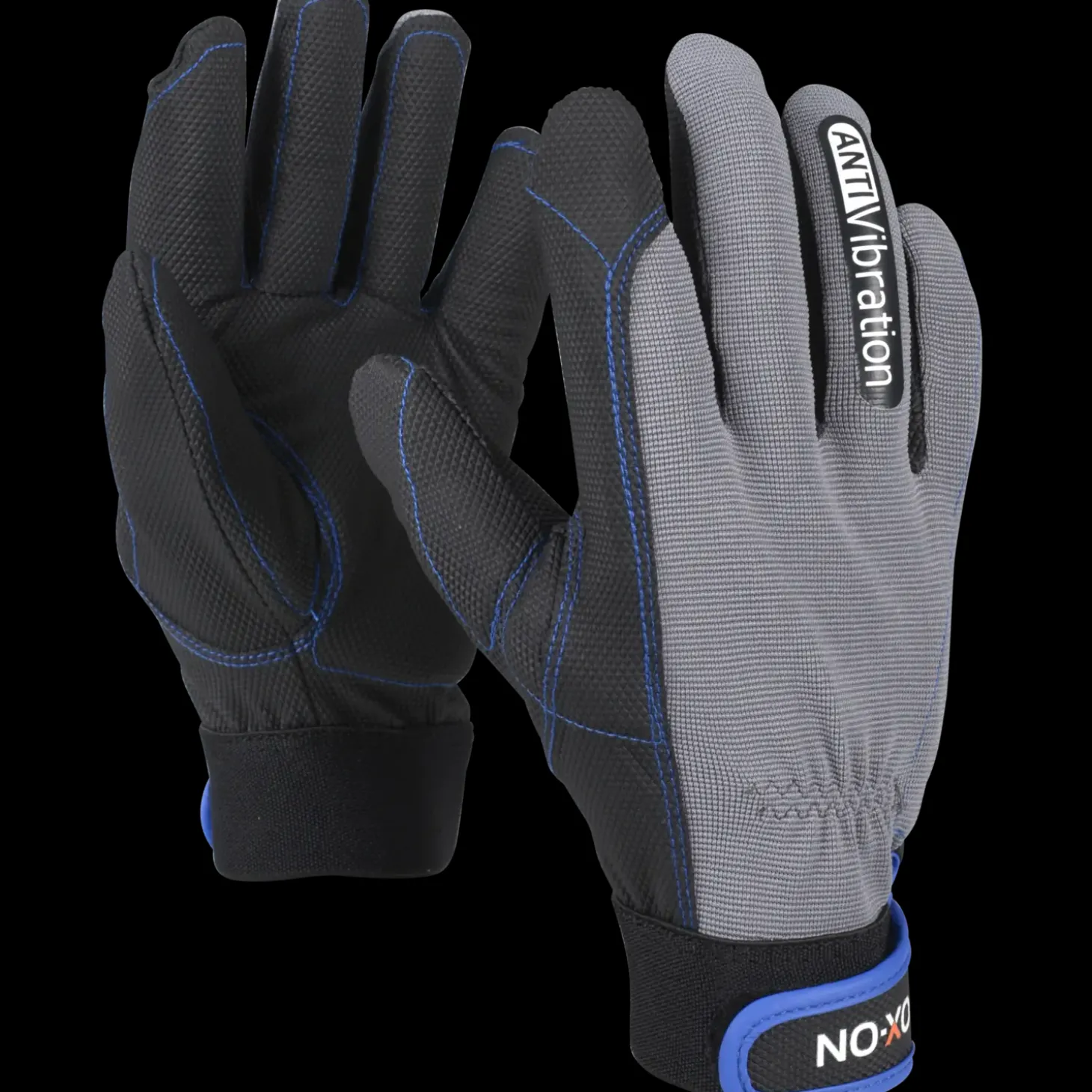 OX-ON Vibration 12000 vibrationshandske sort/grå str. CE 10