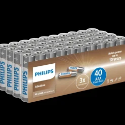 Philips Alkaline LR03/AAA batteri 40 stk.