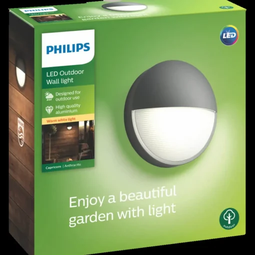 Philips Capricorn udendørs væglampe antracit