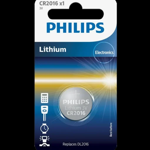 Philips CR2016 knapcellebatteri 1 stk.
