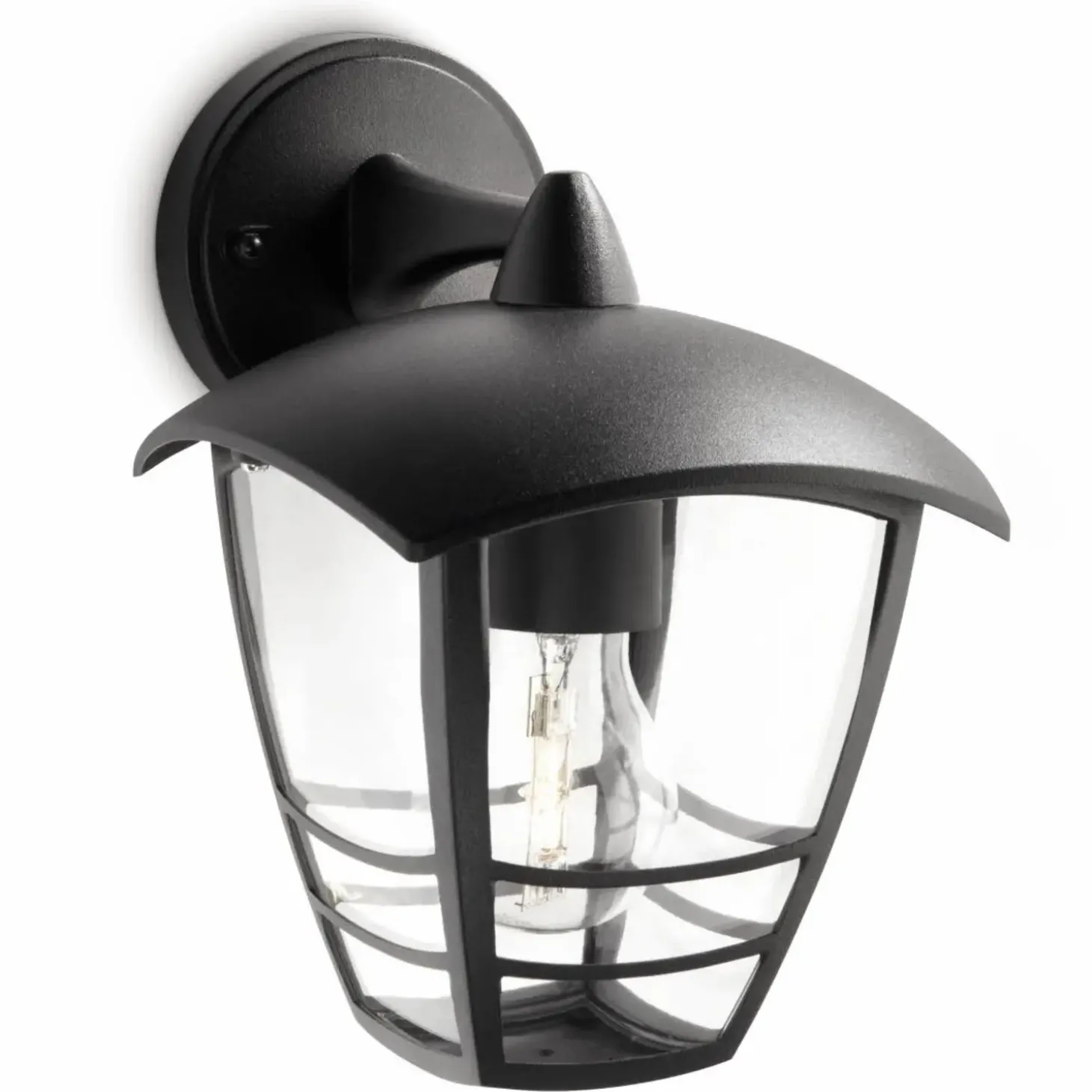 Philips Creek udendørs væglampe med nedad lys sort