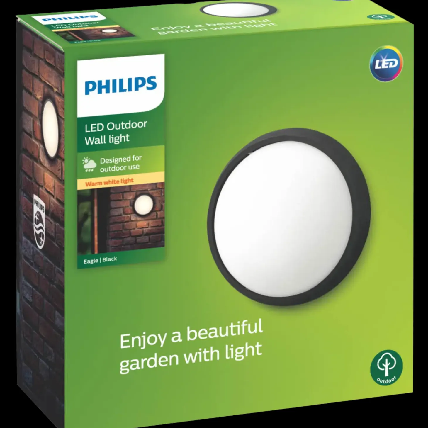 Philips Eagle udendørs væglampe sort