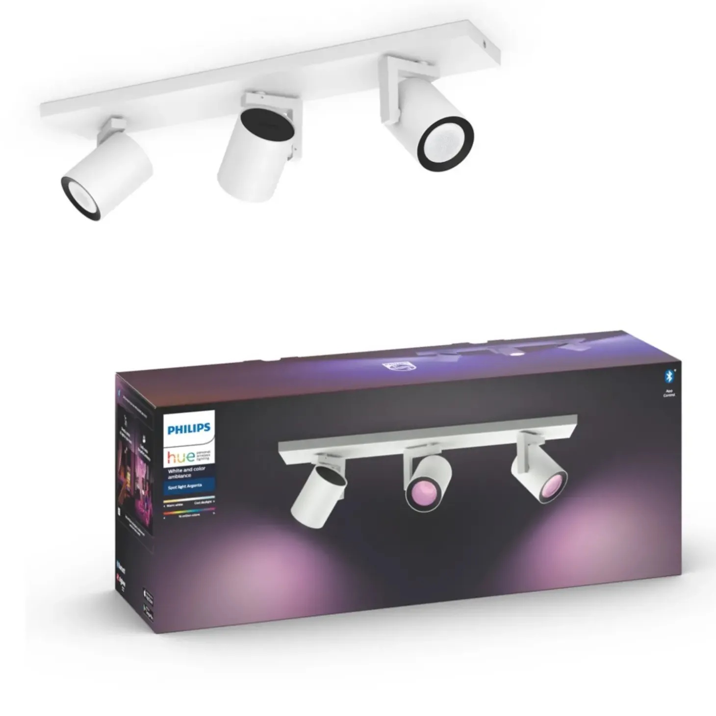 Philips Hue Argenta tre spots GU10 LED