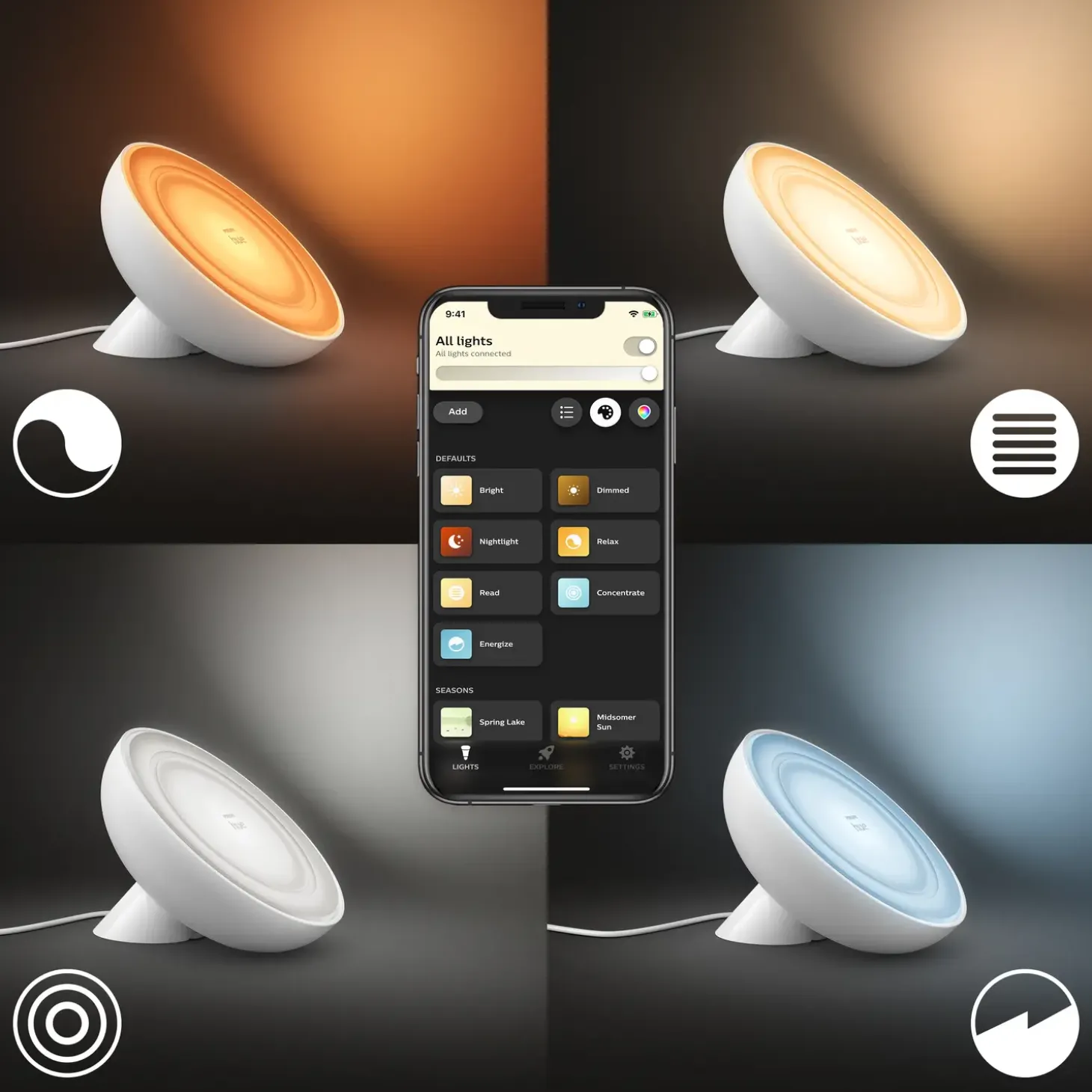 Philips Hue Bloom bordlampe LED hvid