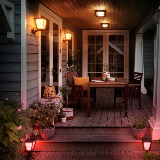 Philips Hue Econic udendørs væglampe 15W sort