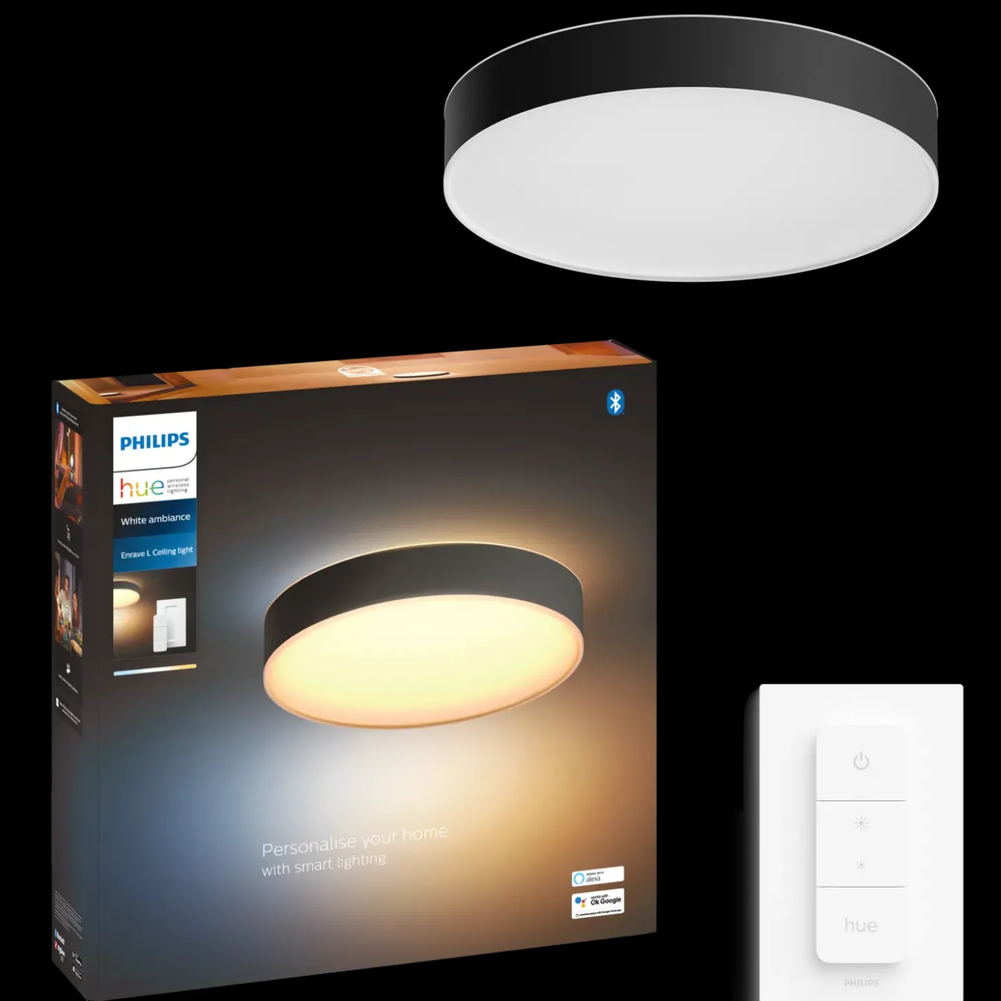 Philips Hue Enrave L plafond Ø42,5 cm 33,5W sort