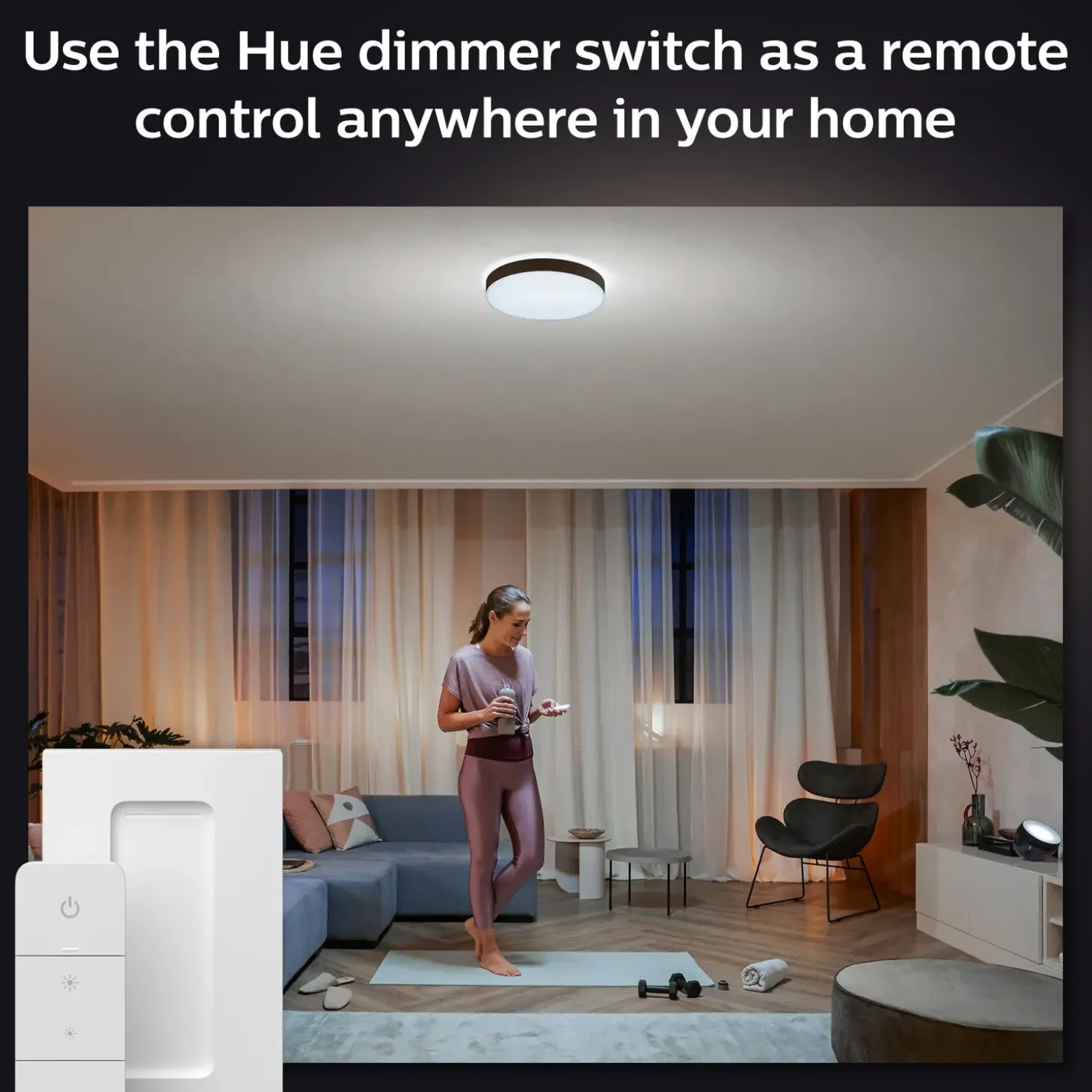 Philips Hue Enrave L plafond Ø42,5 cm 33,5W sort