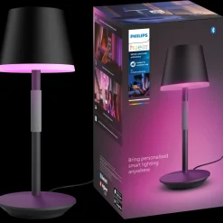 Philips Hue go bærbar opladelig bordlampe sort