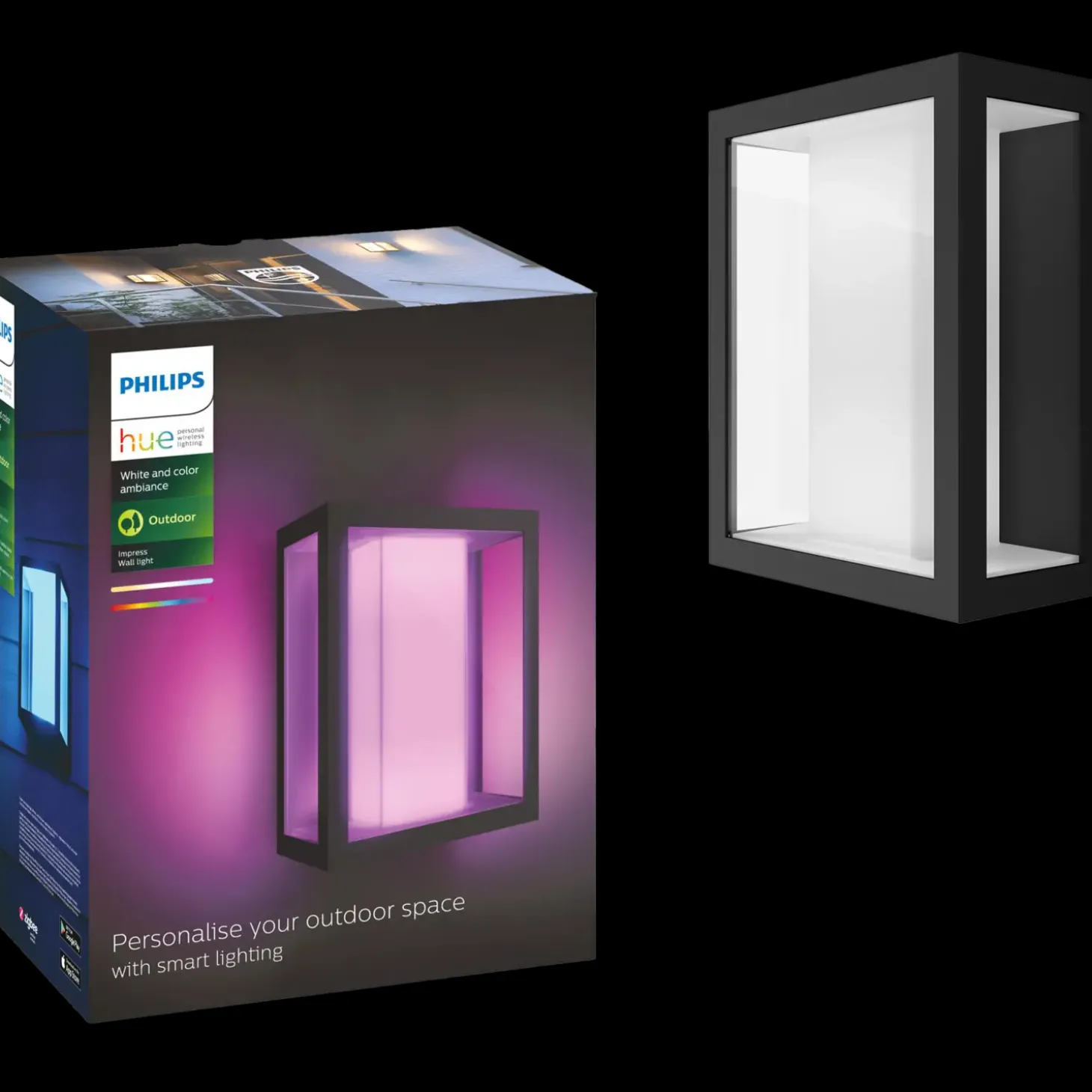 Philips Hue Impress udendørs væglampe sort