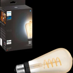 Philips Hue LED edison pære E27 7W ST72 filament hvid ambiente