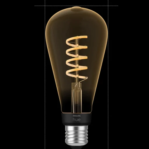Philips Hue LED edison pære E27 7W ST72 filament hvid ambiente
